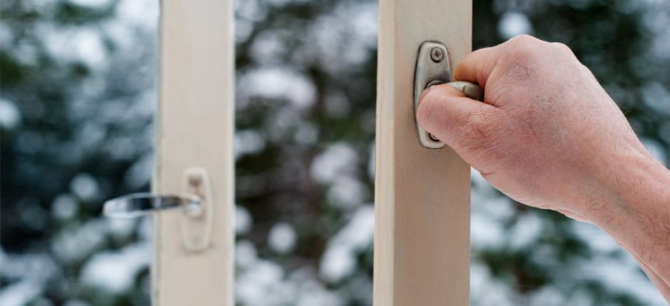 öppet fönster. Foto.